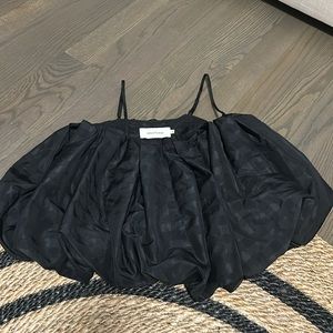 MARQUES ALMEIDA Pleated Slip Top bubble top black